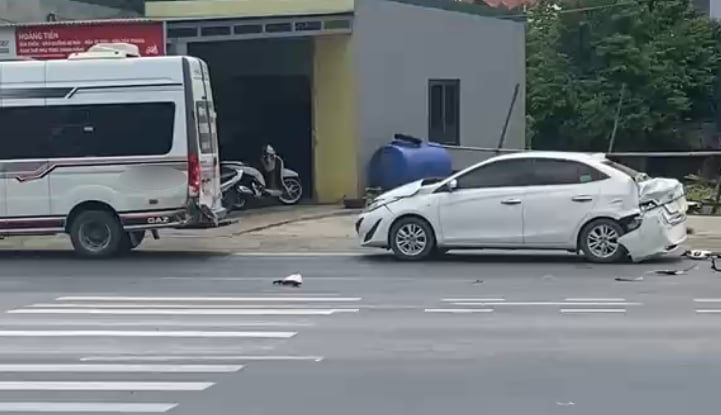 Accident de la circulation sur la route nationale 1 traversant la commune de Bac Trach. Photo : Manh Cuong