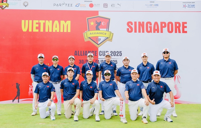 베트남 골프 대표팀 경기 준비 완료. 사진: VGA