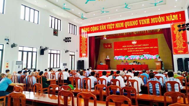 비엣호아 동 MTTQ(하이퐁시) 2024~2029 임기 인력 완료. 사진: 비엣호아 동