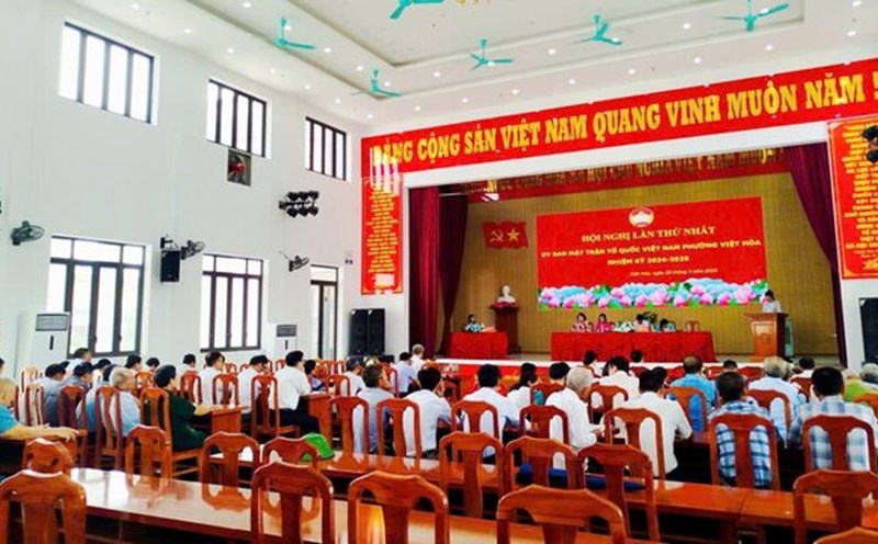 The Vietnam Fatherland Front of Viet Hoa Ward (Hai Phong City) for the 2024-2029 term completes personnel. Photo: Viet Hoa Ward