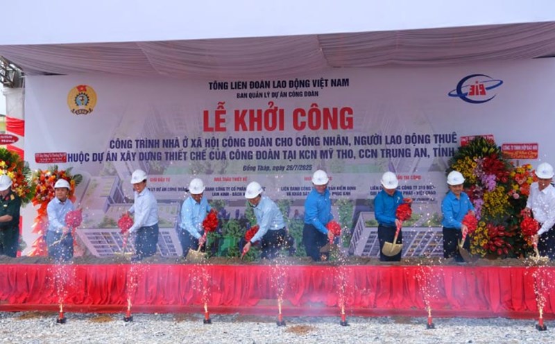 Starting construction of social housing projects from union financial resources. Photo: My Ly