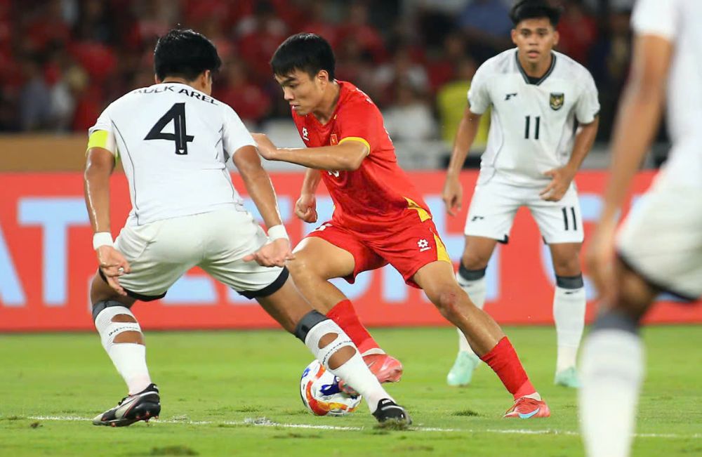 U23 베트남 U23 인도네시아에 1-0 승리. 사진: 안득