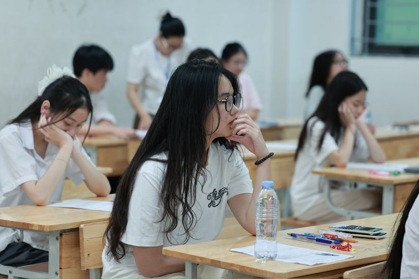 Hoc sinh tham du ky thi tuyen sinh lop 10 tai Ha Noi nam 2025. Anh: Hai Nguyen
