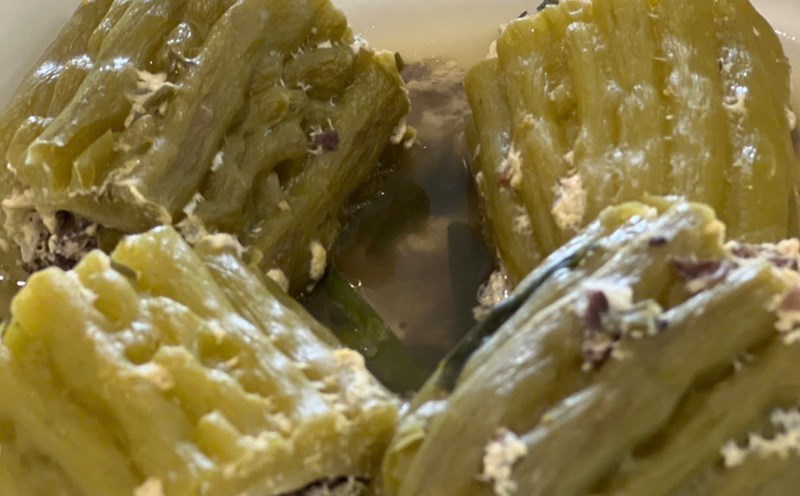 Bitter melon soup with minced meat has the effect of stabilizing blood sugar. Photo: Quang Minh.