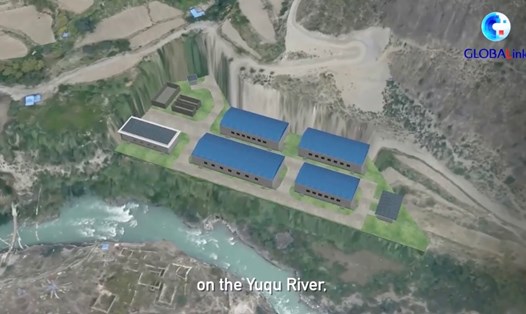 Nhà máy thủy điện Datang Zala của Trung Quốc nằm trên sông Yuqu. Ảnh: Xinhua