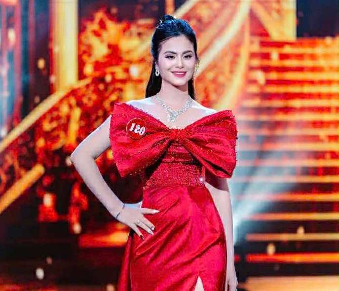 미인 Truong Thi Hai 2025 미시즈 그랜드 베트남 대회에서 3위 입상. 사진: 제공된 인물