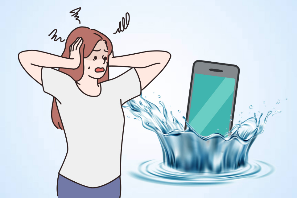 Instructions for how to handle when your phone falls into water. Graphics: Thien Nhan