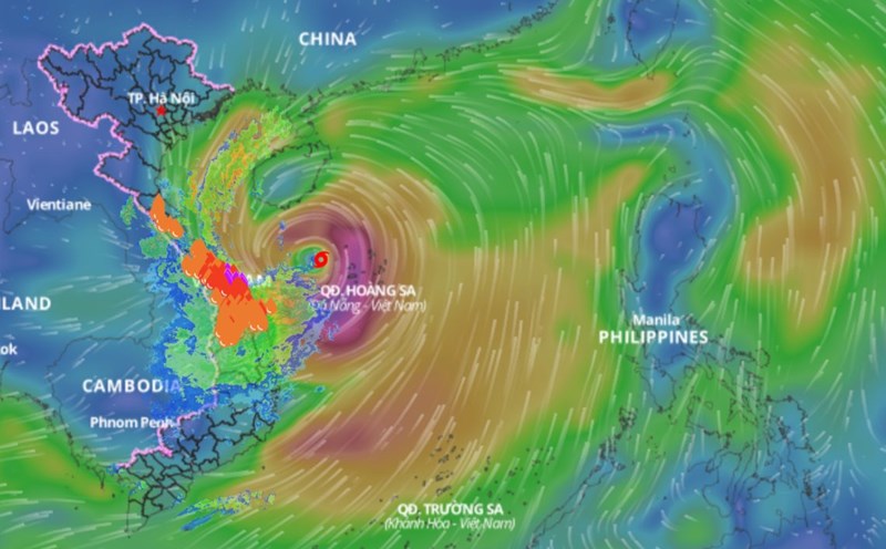 Location of storm No. 1 at 5:00 a.m. on June 12, 2025. Source: Vietnam Disaster Monitoring System