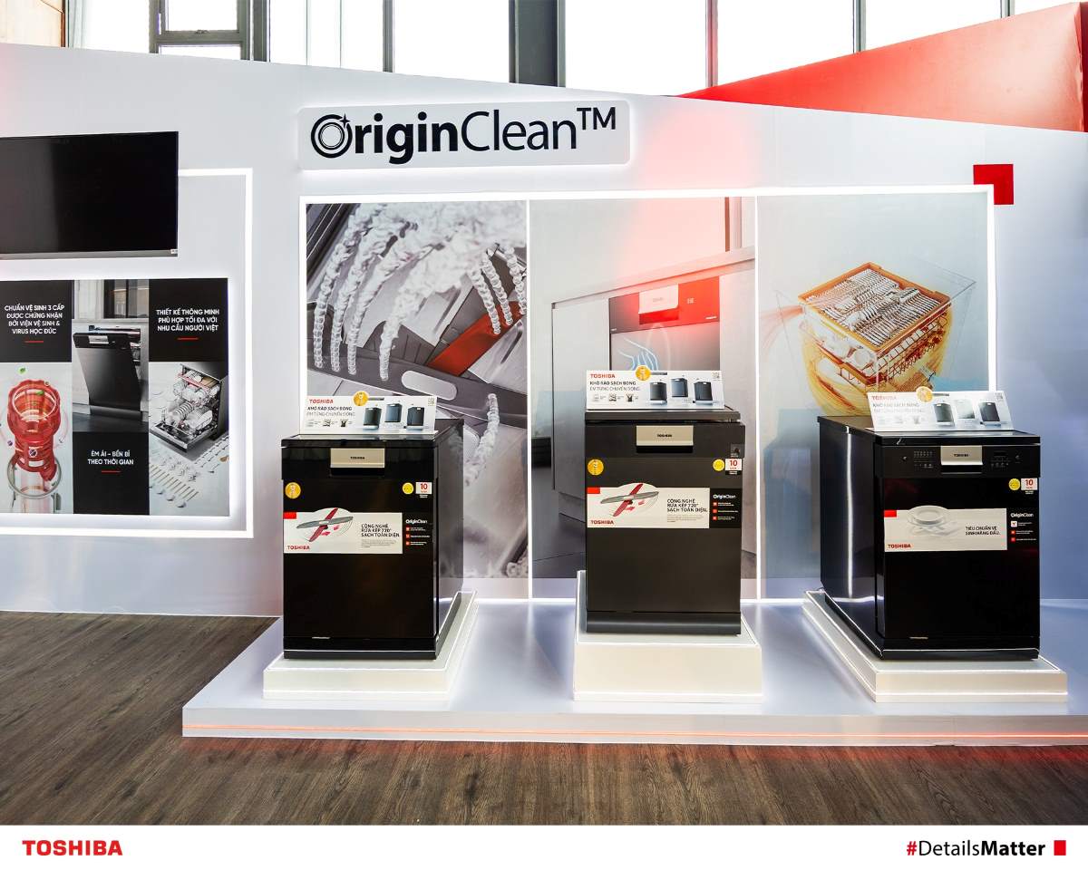 Toshiba first launched three lines of dishwashers in Vietnam, dry clean, airy and moving. Photo: Toshiba