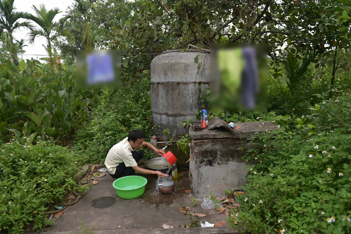 Gian nha nho cua gia dinh ba Loan o xa Hai An, tinh Ninh Binh. Anh: Ha Vi