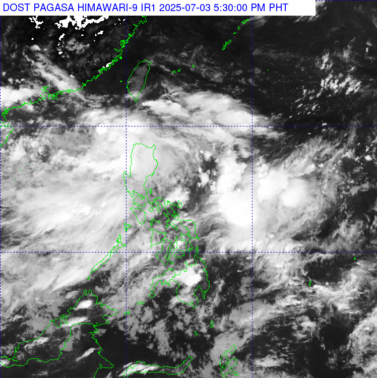 Es probable que la ubicacion de baja presion cerca del Mar Oriental se convierta en depresion tropical. Foto: Pagasa