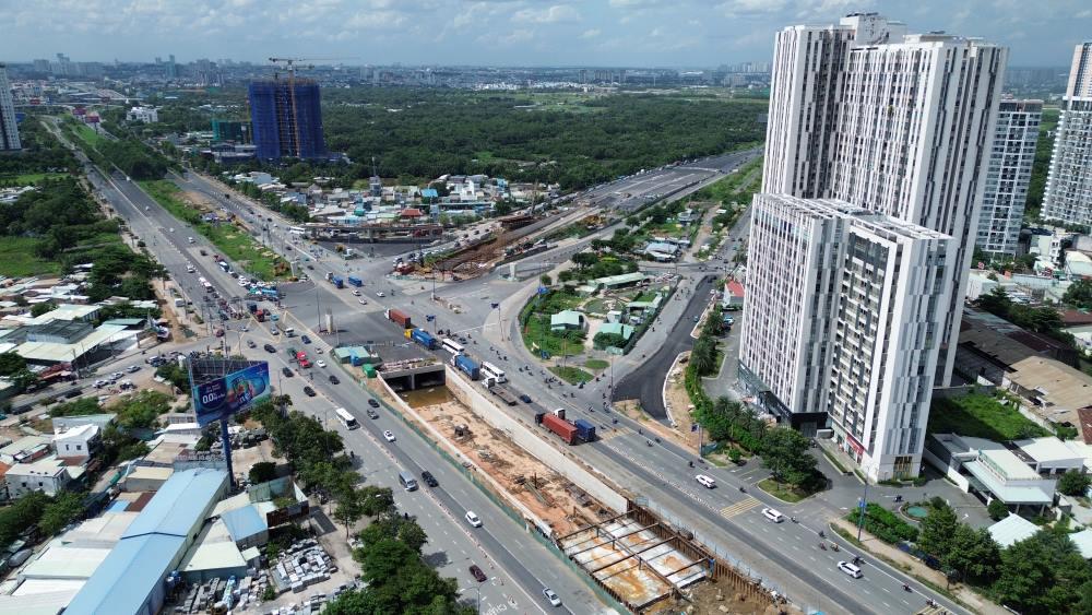 Nut giao An Phu duoc ky vong se go nut that giao thong khu Dong TPHCM sau khi hoan thien toan bo cac hang muc. Ảnh: Anh Tu
