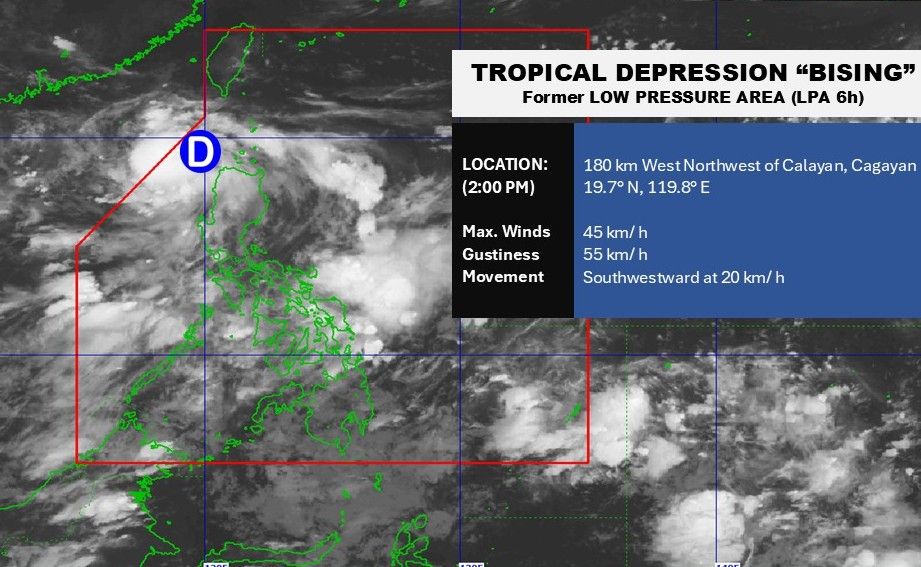 Vi tri tam bao Bising vao hoi 2h ngay 4.7.2025. Anh: PAGASA