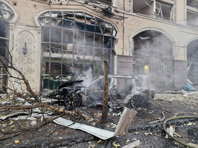 The scene of a Russian airstrike targeting the capital Kiev (Ukraine) in December 2024. Photo: Xinhua