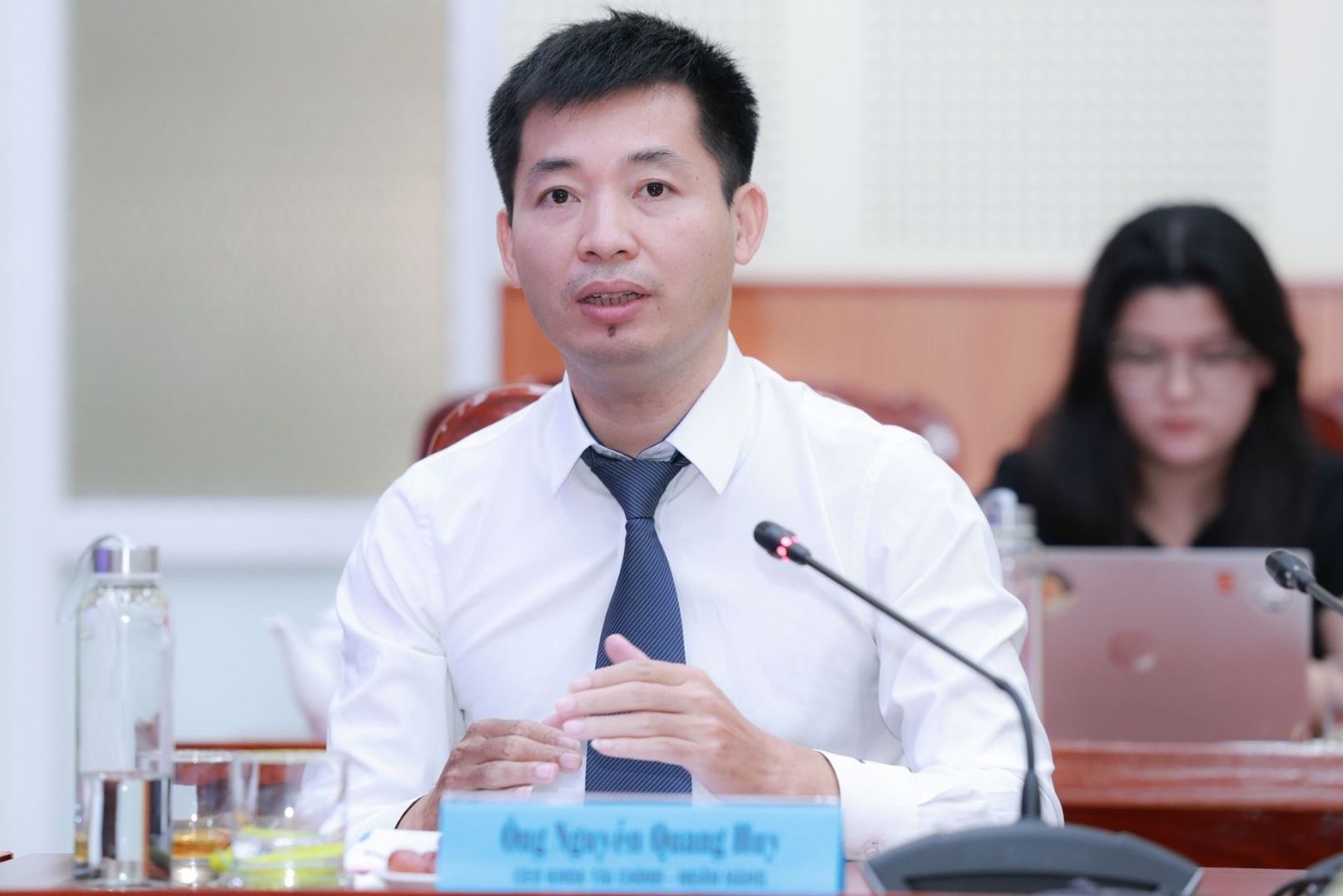 Ong Nguyen Quang Huy - CEO Khoa Tai chinh - Ngan hang, Truong Dai hoc Nguyen Trai. Anh: Hai Nguyen