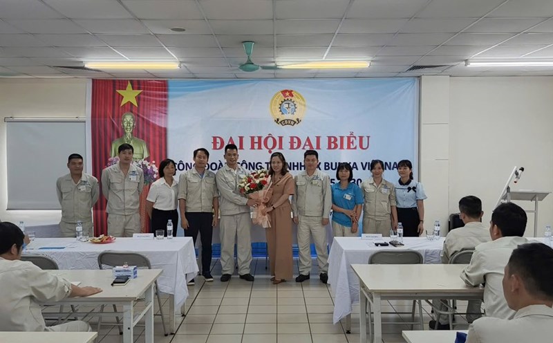 BUNKA Hung Yen Export Joint Stock Company organizes the Trade Union Congress for the 2025-2030 term. Photo: Hung Yen Trade Union