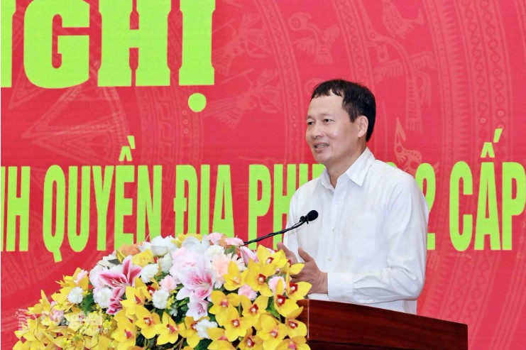 Comrade Vu Hong Van, Secretary of the Provincial Party Committee, Head of the National Assembly Delegation of Dong Nai province delivered the closing speech at the conference. Photo: Cong Nghia