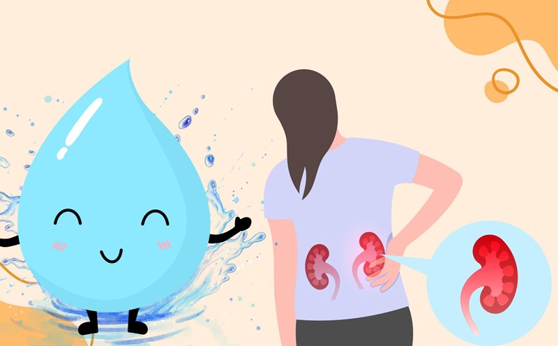 To reduce the risk of kidney failure, it is necessary to drink water properly. Graphic photo: Huong Son