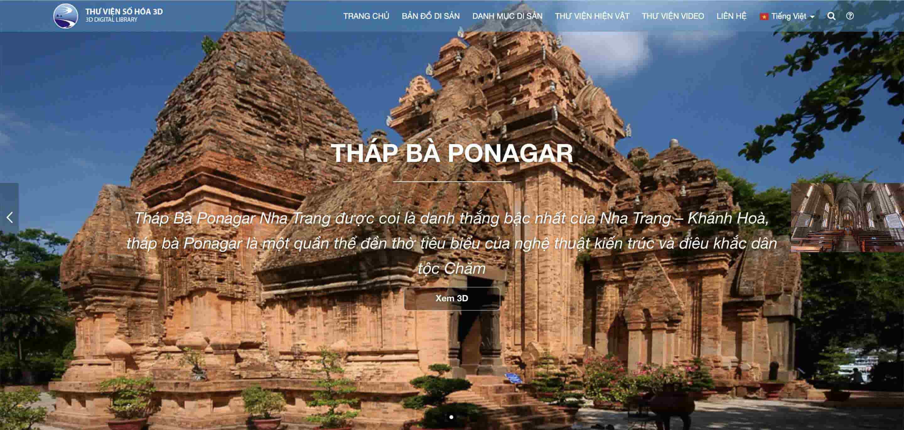 Du khach co the su dung thu vien so 3D de tim hieu ve cac diem tham quan tai web khanhhoa360.vn. Anh: Huu Long