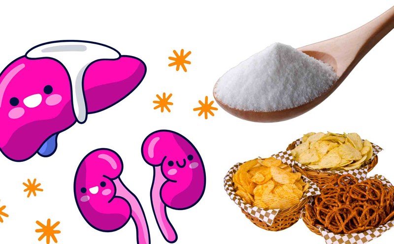 Controlling the amount of salt in food is good for the liver and kidneys. Graphics: Ha May