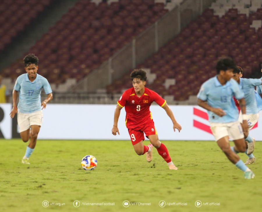 Quoc Viet has won the Southeast Asian U23 championship 3 times with U23 Vietnam. Photo: VFF