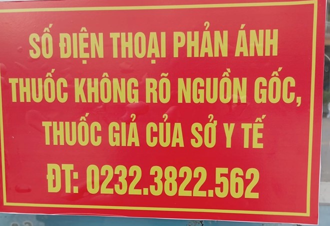 Xôn xao bảng thông báo gây hiểu nhầm thuốc giả của Sở Y tế ở Quảng Trị
