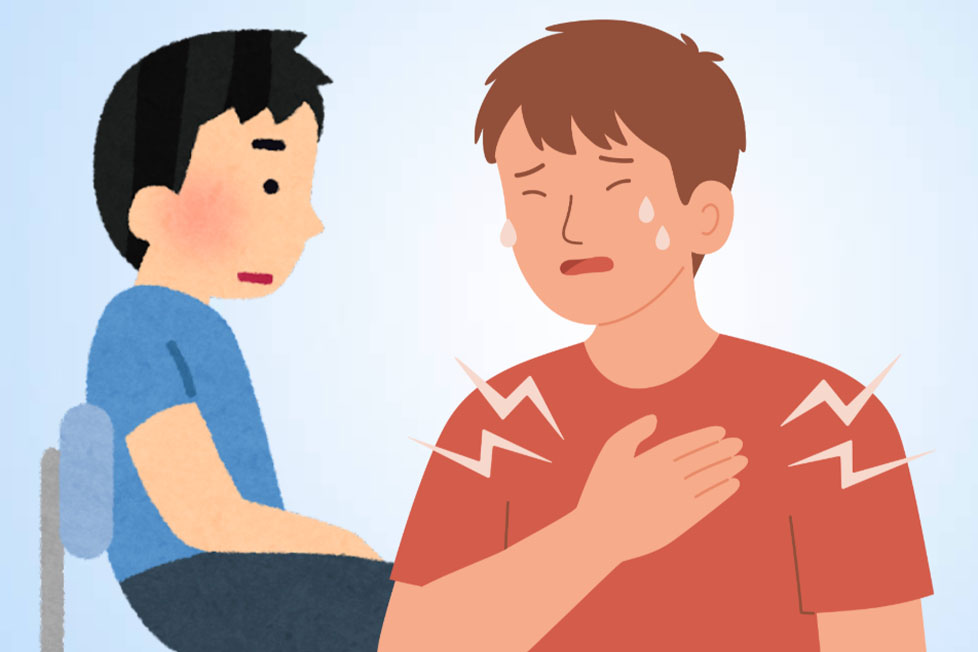 Poor posture can cause chest pain. Graphics: Thien Nhan