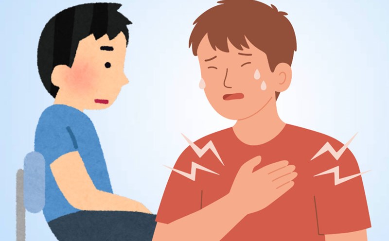 Poor posture can cause chest pain. Graphics: Thien Nhan