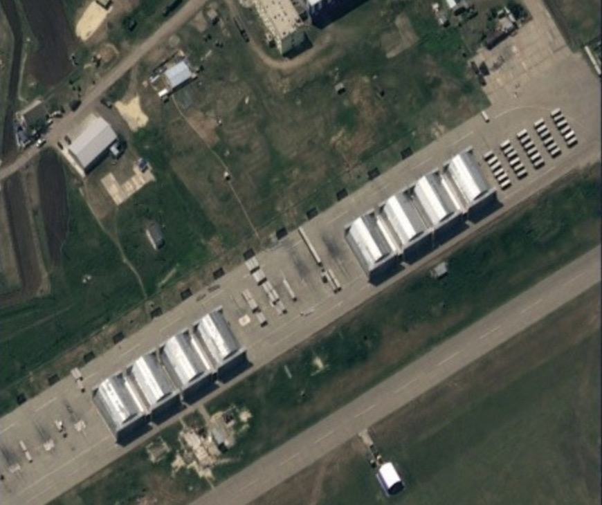 영국 국방부 위성이 촬영한 러시아 공군 기지 사진. 사진: 영국 국방부
