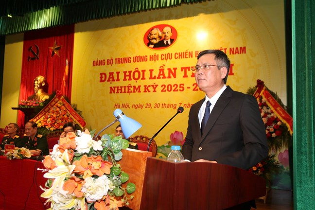 Ong Tran Thang - Pho Bi thu Dang uy MTTQ, cac doan the Trung uong phat bieu chi dao tai Dai hoi. Anh: Huong Diep