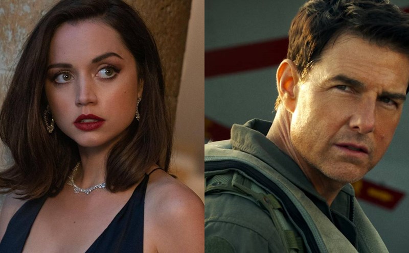 Ana de Armas and Tom Cruise. Photo: Movie No Time To Die/ Top Gun