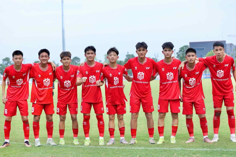 U15 PVF an mung ban thang vao luoi U15 Song Lam Nghe An. Anh: VFF
