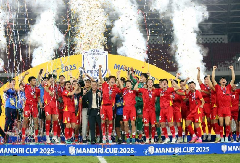 U23 베트남 2025년 U23 동남아시아 선수권 대회 우승. 사진: VFF
