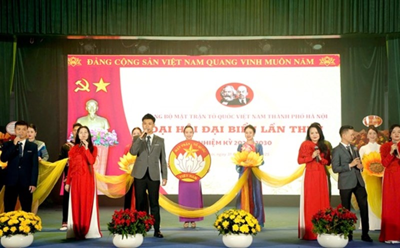 Opening of the 1st Congress of the Vietnam Fatherland Front Party Committee of Hanoi. Photo: Bao Duy