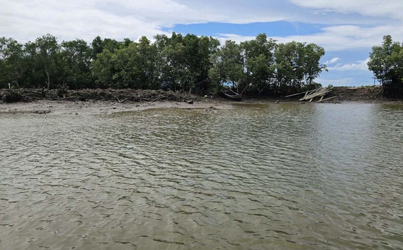 The piles built on the river in Phuoc Thang ward have been voluntarily completely dismantled. Photo: Phuoc Thang Ward People's Committee