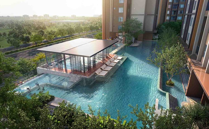 Orchard Grand experiences a full life in the flow of unique amenities. Photo. Doanh Truong.