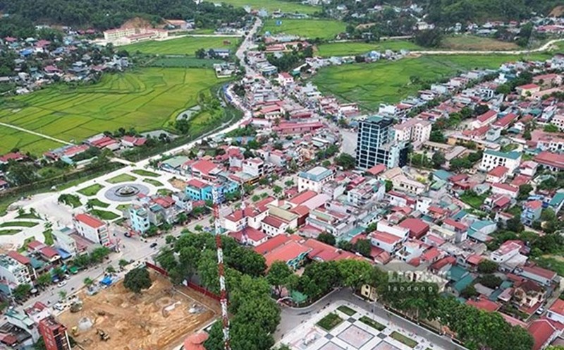 A corner of the center of Tuan Giao commune, Dien Bien province from above. Photo: Quang Dat