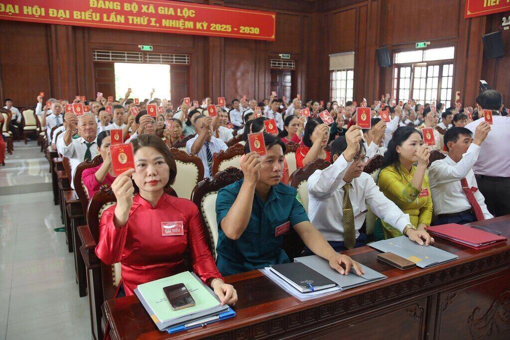 Dai hoi diem cap xa tai Gia Loc (TP Hai Phong) buoc vao phien tru bi. Anh: Xa Gia Loc
