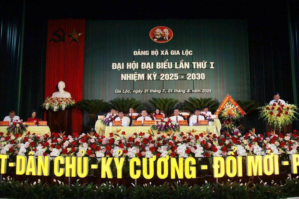 La comuna de Gia Loc esta lista para el I Congreso del Partido de la comuna por primera vez para un nuevo mandato. Foto: Comuna de Gia Loc