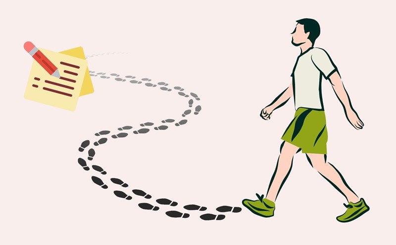 Walking is a healthy habit, good for cardiovascular health. Graphics: Thanh Thanh