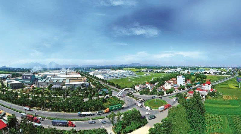 Khu cong nghiep Nam Binh Xuyen (tinh Vinh Phuc cu), co quy mo tren 295 ha. Anh: Binh Khang