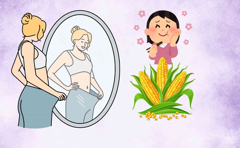 Unexpected weight loss effects of corn. Graphic photo: Hoang Loc