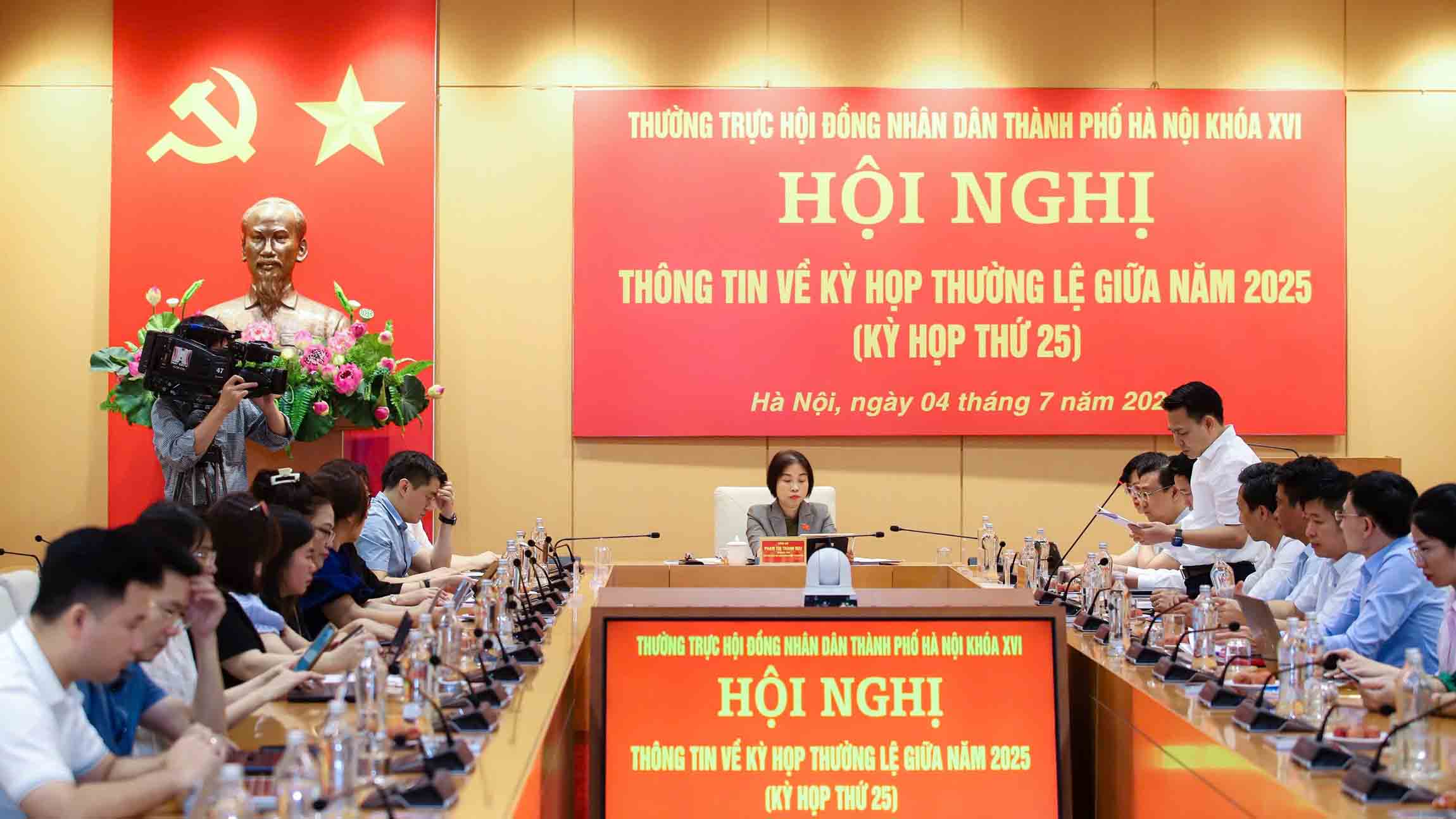 Information conference on the regular mid-2025 session (25-th session), afternoon of July 4. Photo: Nguyen Thang