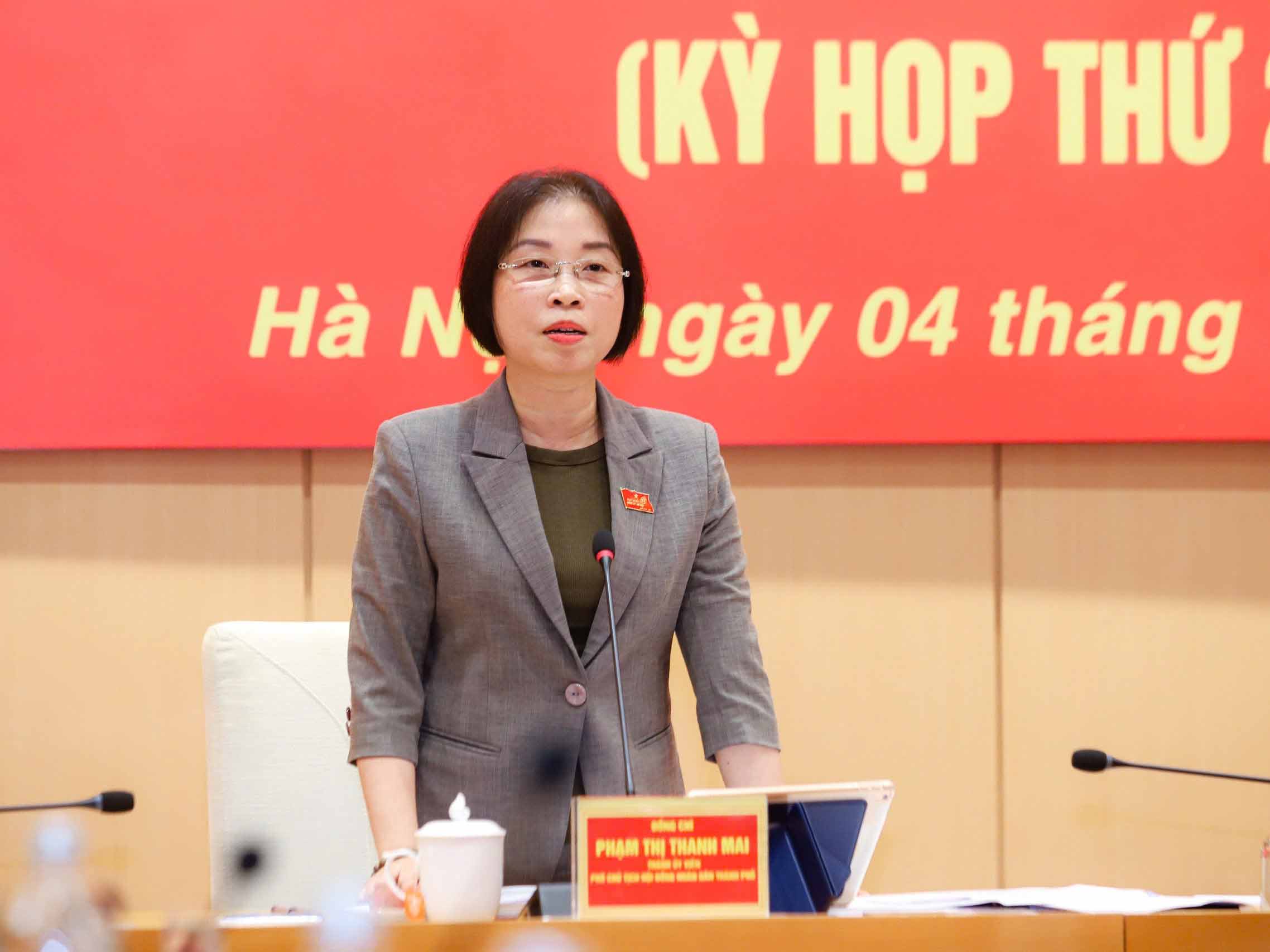 Ba Pham Thi Thanh Mai, Pho Chu tich HDND thanh pho Ha Noi. Anh: Nguyen Thang