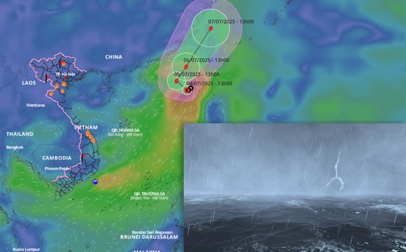 Forecast of bad weather due to tropical depression about to strengthen into storm