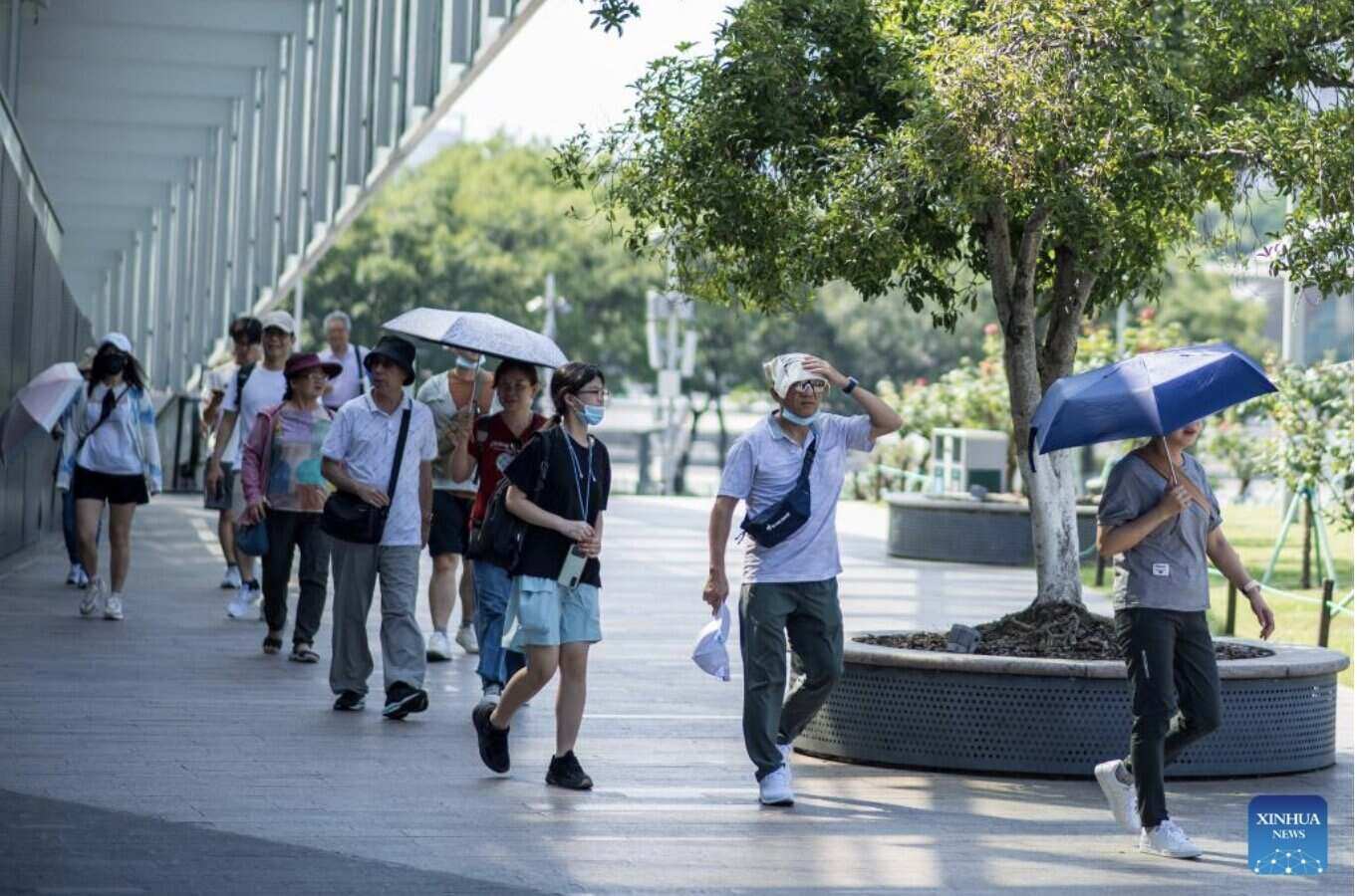 Sol caliente en Hangzhou, provincia de Zhejiang, este de China en 3.7. Foto: Xinhua