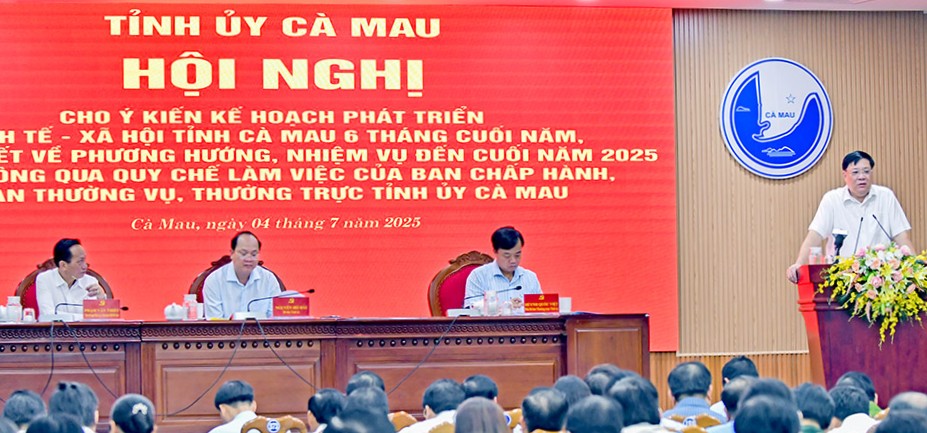 까마우성 당위원회 제1차 당위원회 회의 개최. 사진: Tran Nguyen