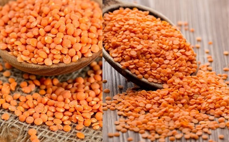 Cooked lentils, combined with quinoa and baked vegetables are a dish rich in protein. Photo: Doan Hang.