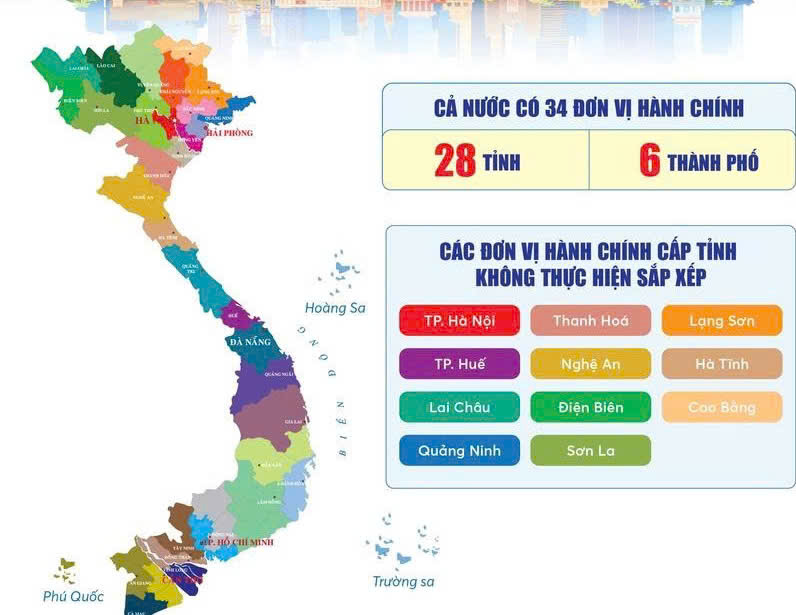 Cac don vi hanh chinh sau sap xep. Anh: VGP