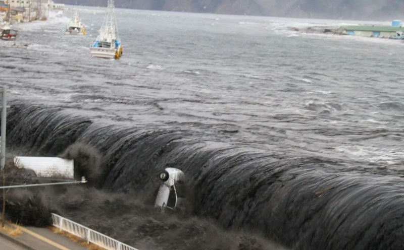 The earthquake caused a Tsunami that broke the breakwater in Miyako, Japan, on March 11, 2011. Photo: Miyako City Office